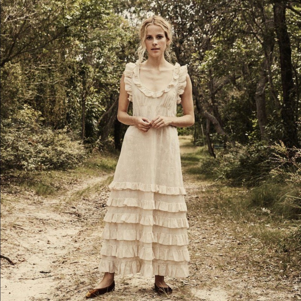 Doen Calla Dress Dove L NWOT